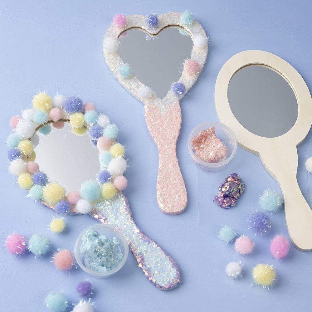 Glitter Clay Pastelfarver, 6x20 g.