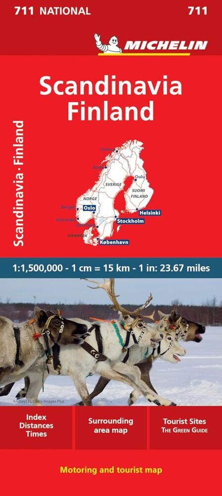 Scandinavia & Finland - Michelin National Map 711Map
