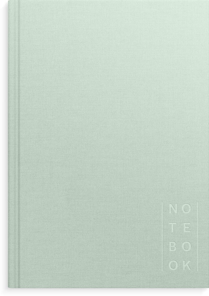 Notesbog tekstilpræg pastelgrøn A5