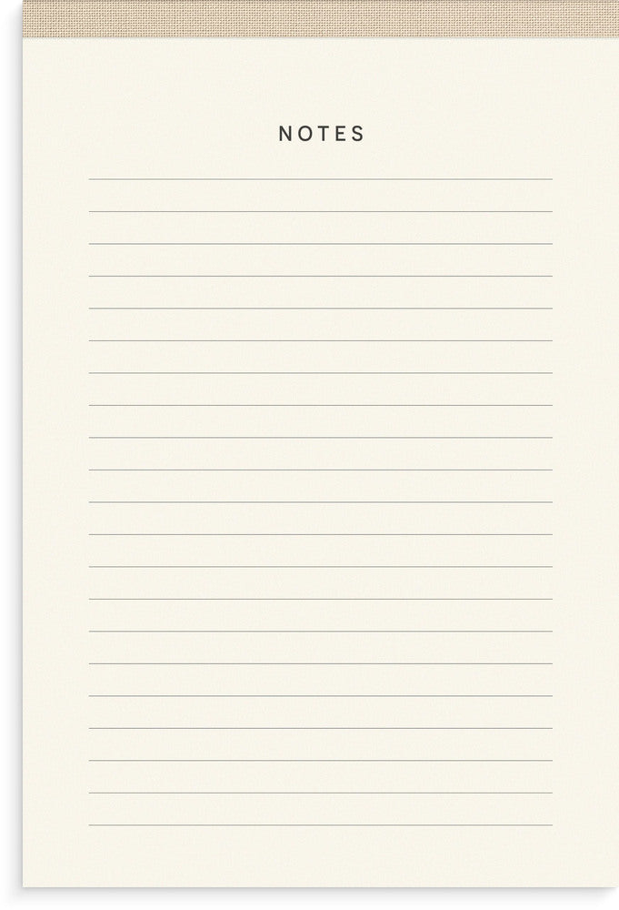 Blok Afrivning Notes textile beige A5 64 sider 120g linjeret