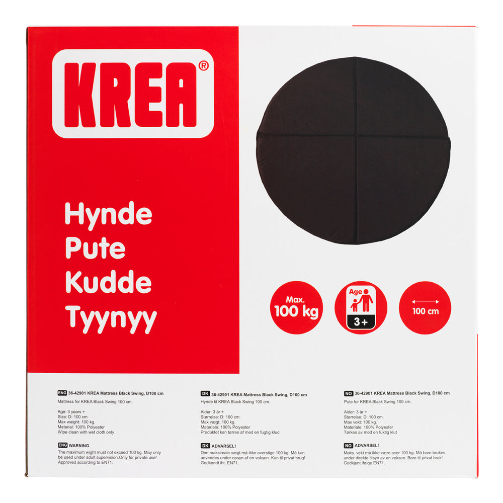 D2 KREA Madras Sort Gynge D100 CM