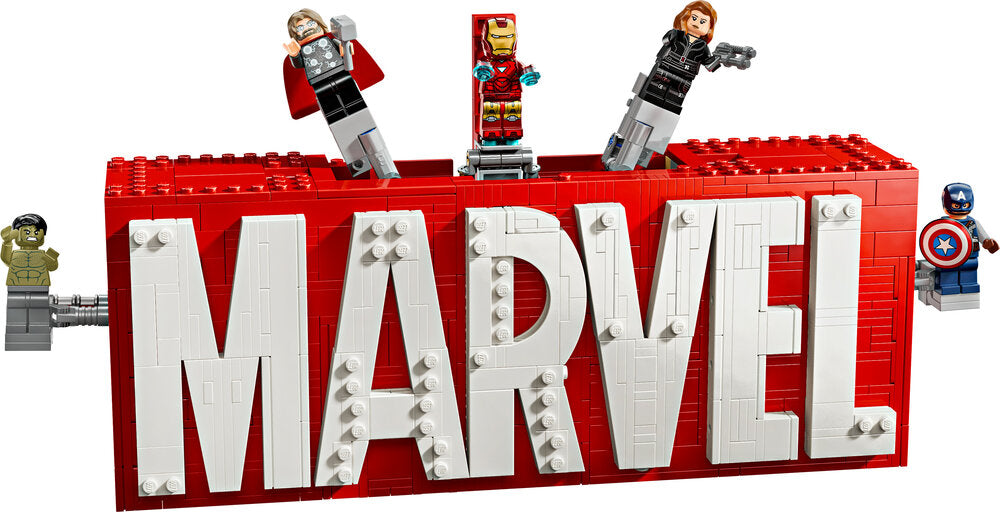 76313 LEGO Super Heroes Marvel MARVEL-logo og minifigurer