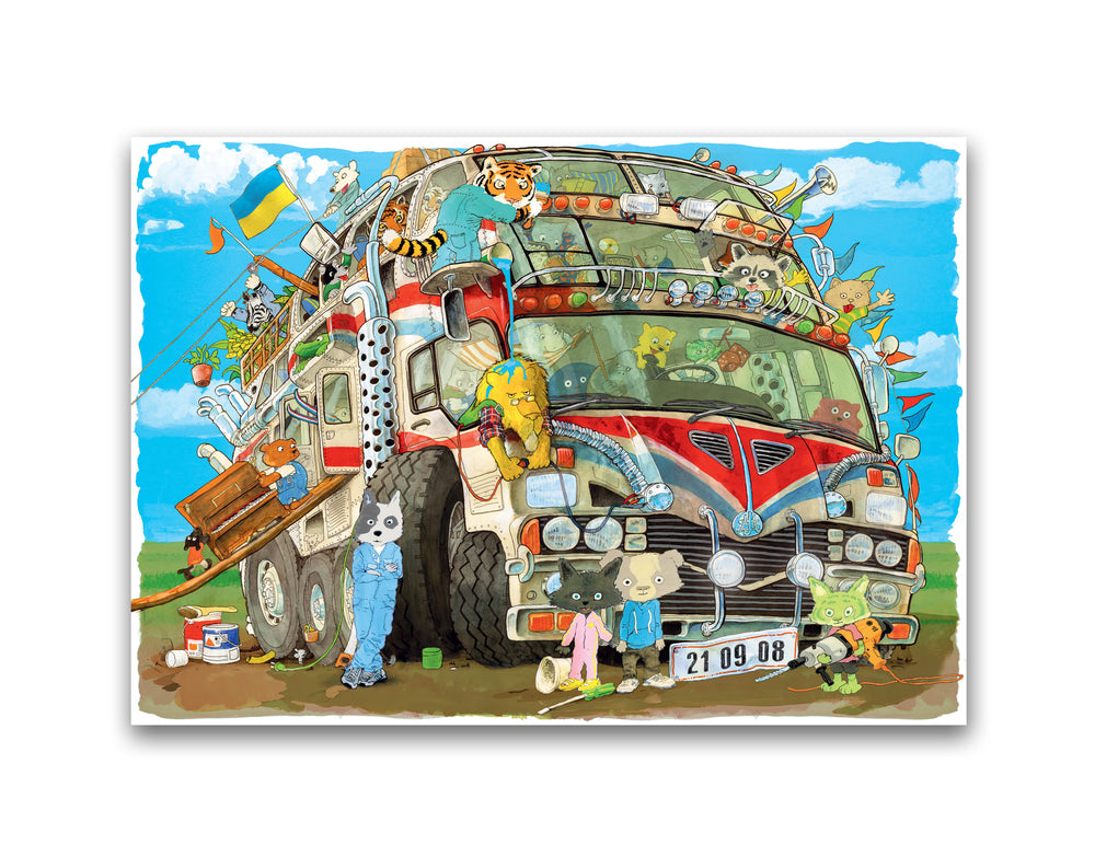 Den fantastiske bus - puslespil 1000 brikker