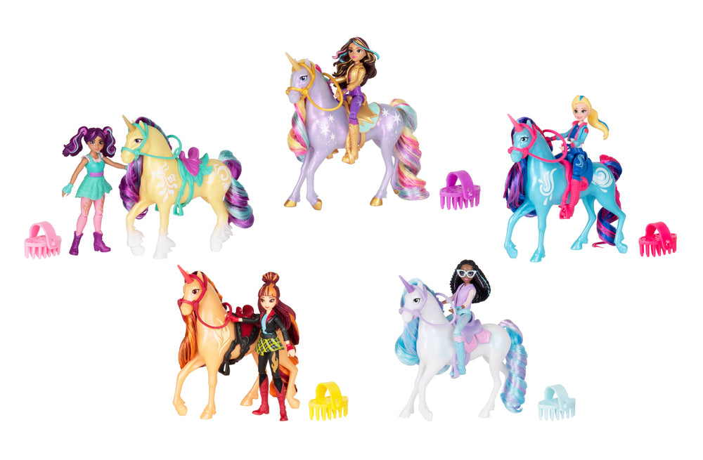 Unicorn Academy Dukke & Enhjørning ass.