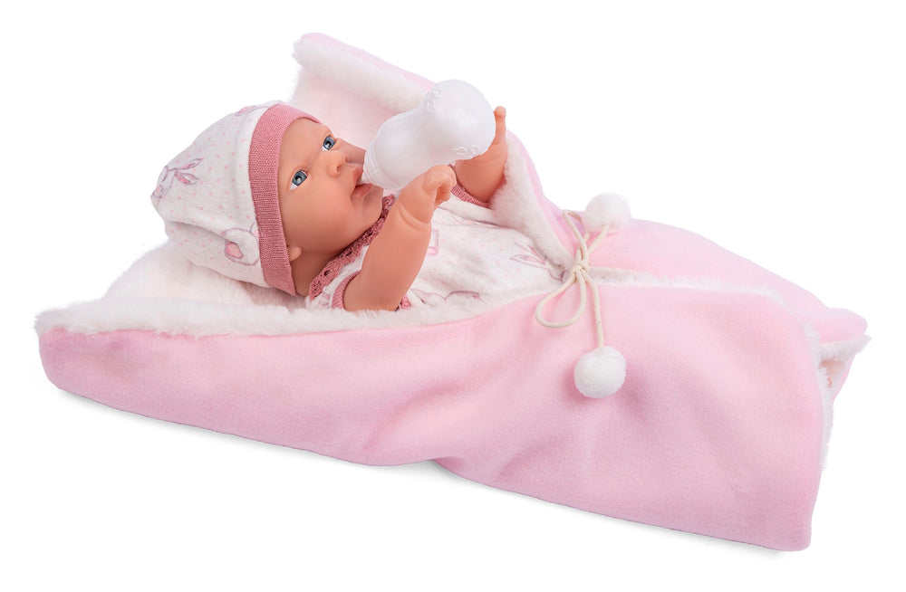 MY BABY LIVA 41 CM, MED TÆPPE OG SUTTEFLASKE