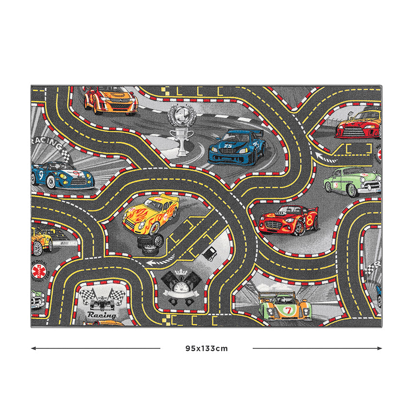 Legetæppe - Racer bane - 95 x 133 cm