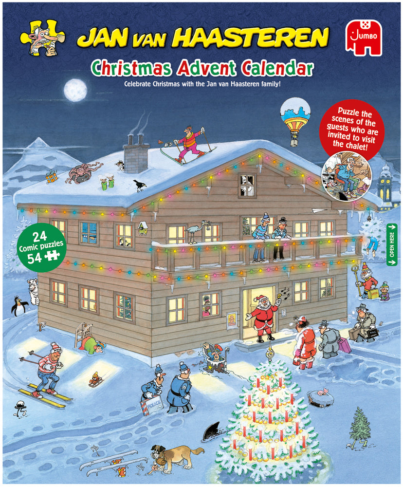 D2 Puslespil JvH julekalender 1-24 54 brikker pr. låge
