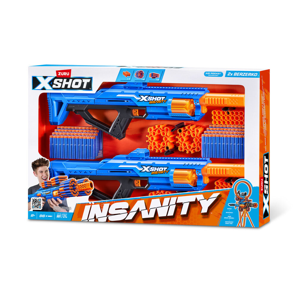 XSHOT Insanity Berzerko, 2-pak med 96 darts