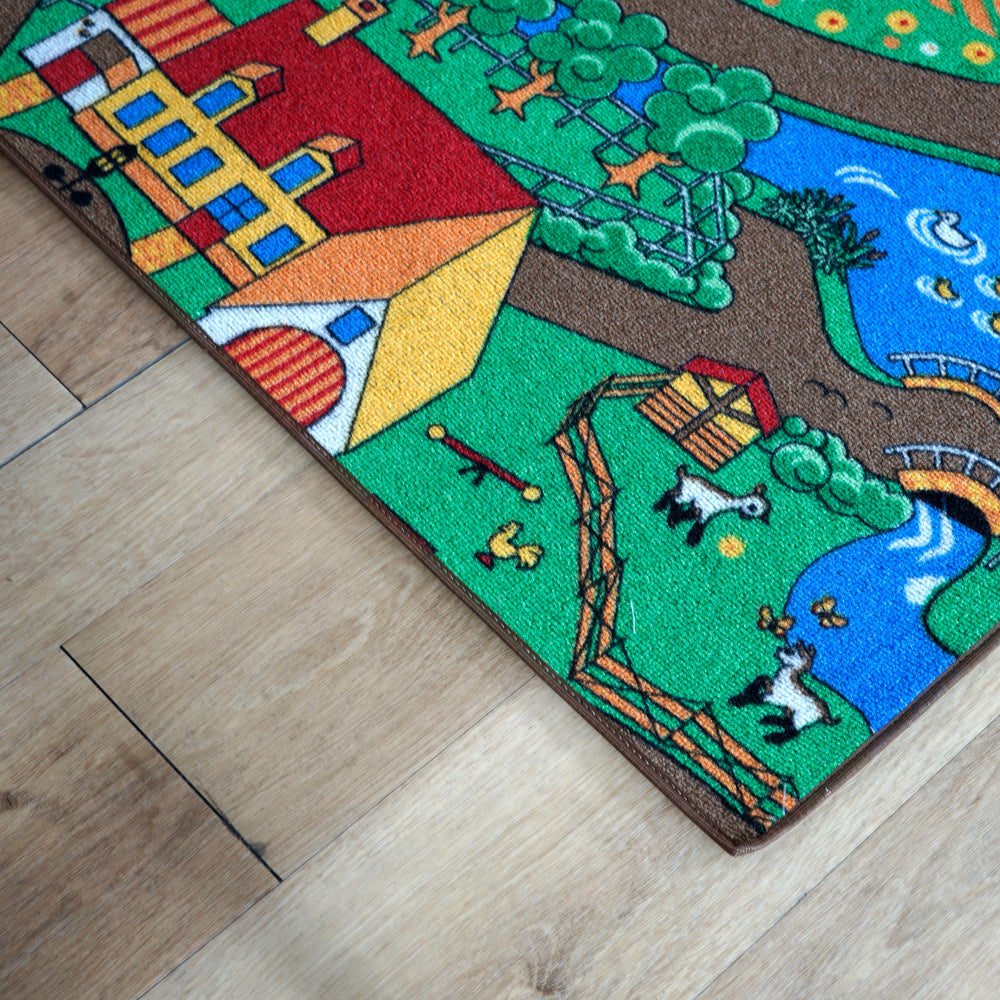 Legetæppe - Bondegård - 140 x 200 cm
