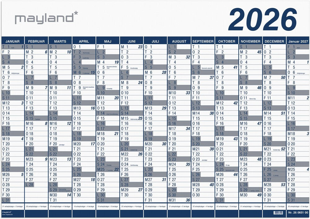 D1 Kæmpekalender 2026 plast 13 mdr