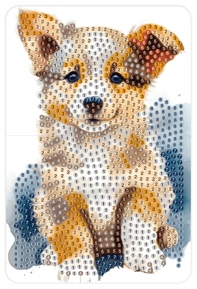 Diamond art hund 10 x 15 cm