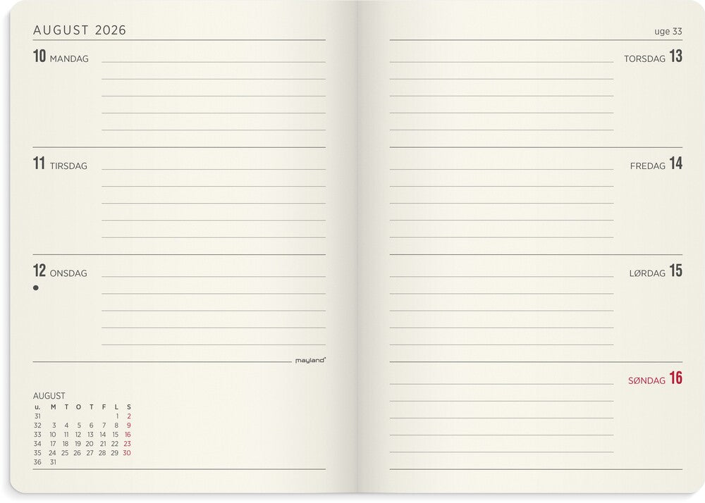 Mayland Studiekalender 26/27 A6 Forma Deluxe