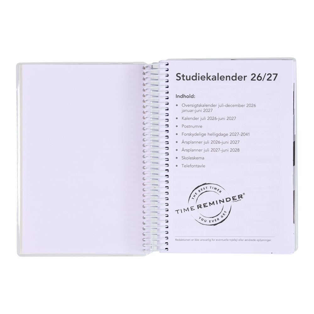 STUDIEKALENDER 2026/27 STOR 2 I 1 DAG BOGMÆRKE STICKERS