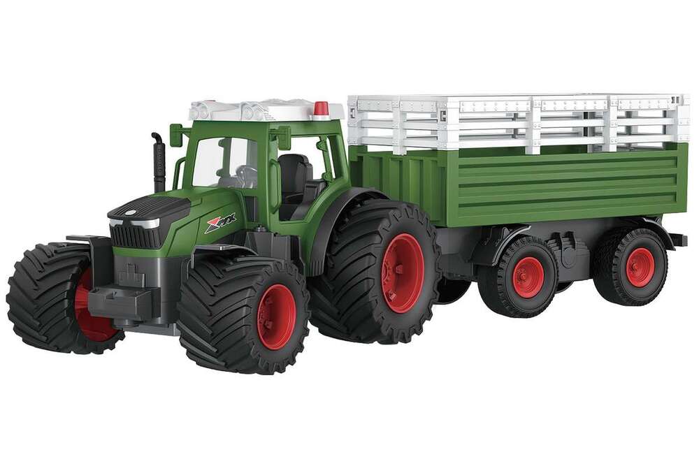 RC traktor med anhænger og lys