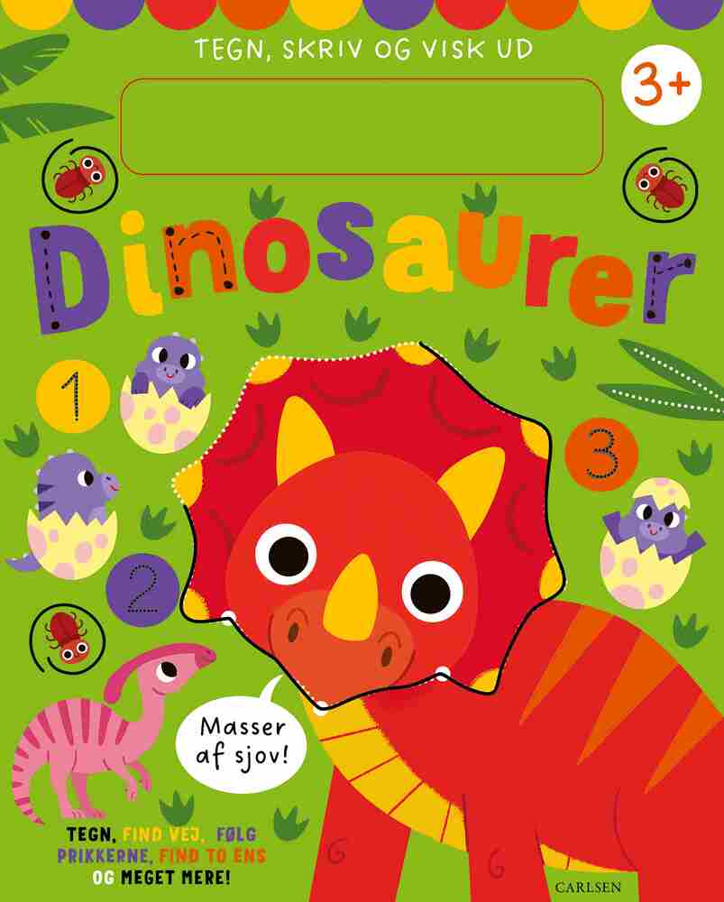 Tegn, skriv og visk ud - Dinosaurer