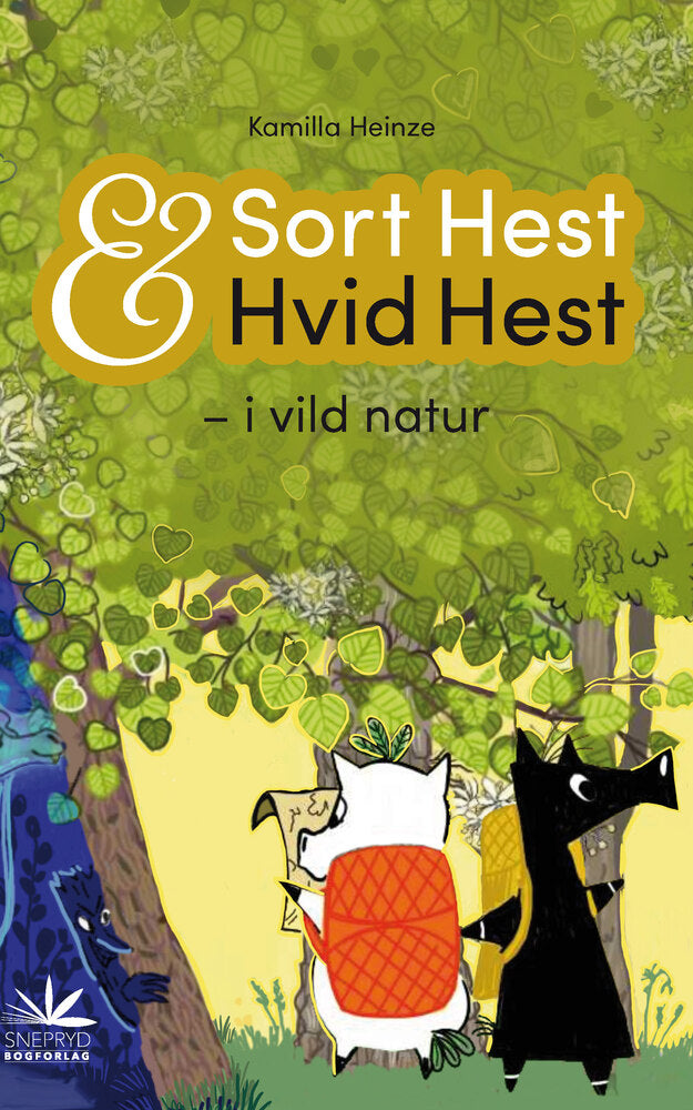Sort Hest & Hvid Hest i vild natur