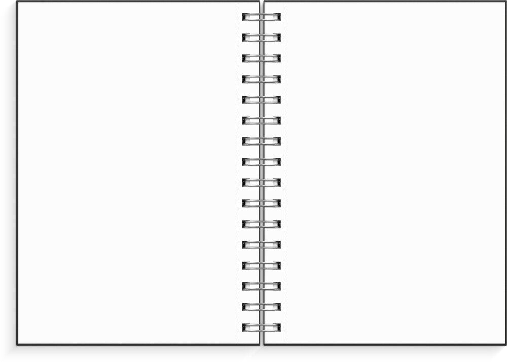 Notesbog Blank A5 Black