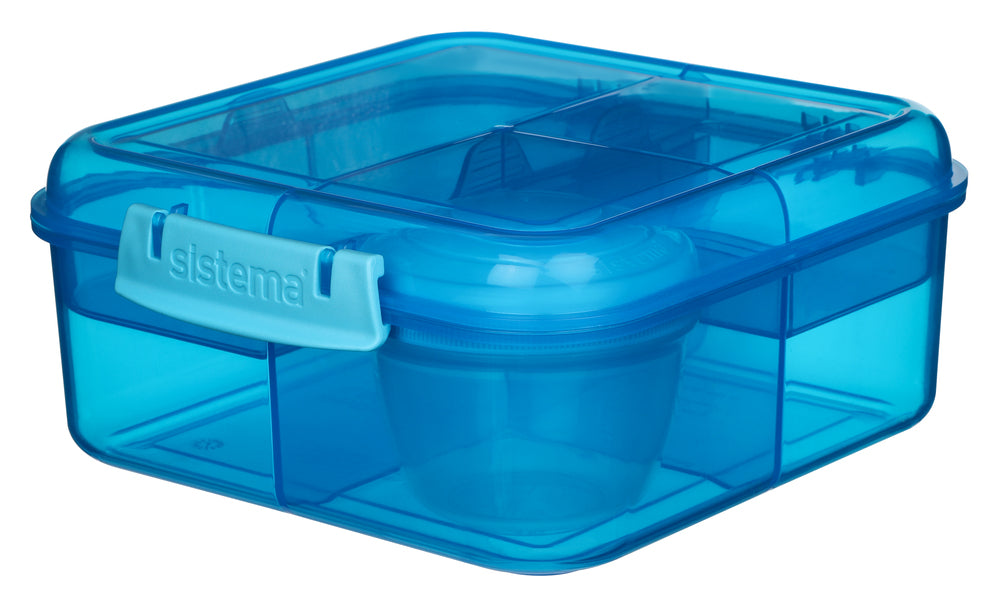 Madkasse Sistema Bento Cube Lunch blå 1,25L