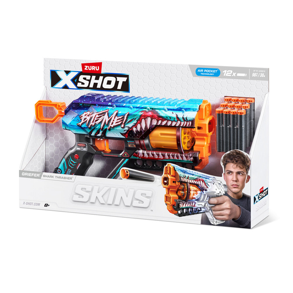 Xshot skins griefer blaster med 12 darts ass