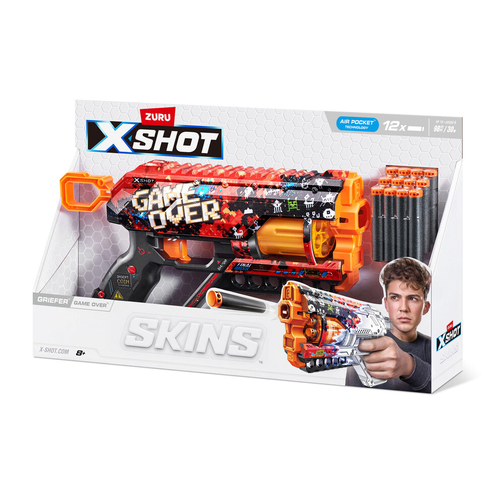 Xshot skins griefer blaster med 12 darts ass