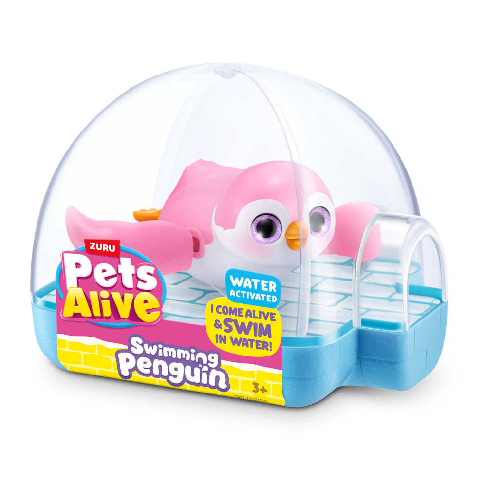 Pets alive swimming penguin ass