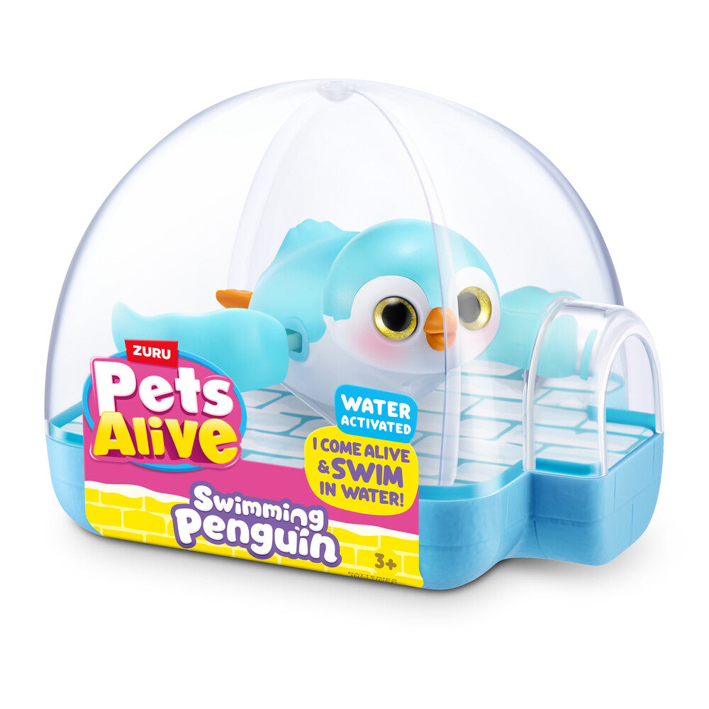 Pets alive swimming penguin ass