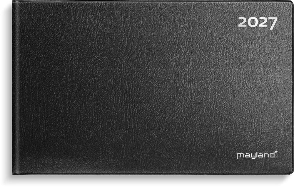 Bordkalender mini 2027 vinyl sort Mayland 29,6 x 9 cm