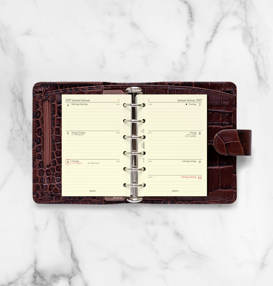 Refill Årssæt Filofax Pocket 2027 Uge/Opslag