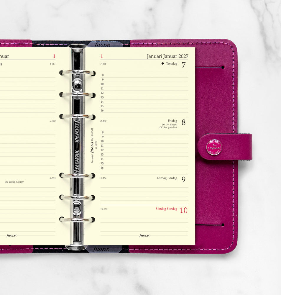 Refill Filofax Personal 2027 Uge/Opslag