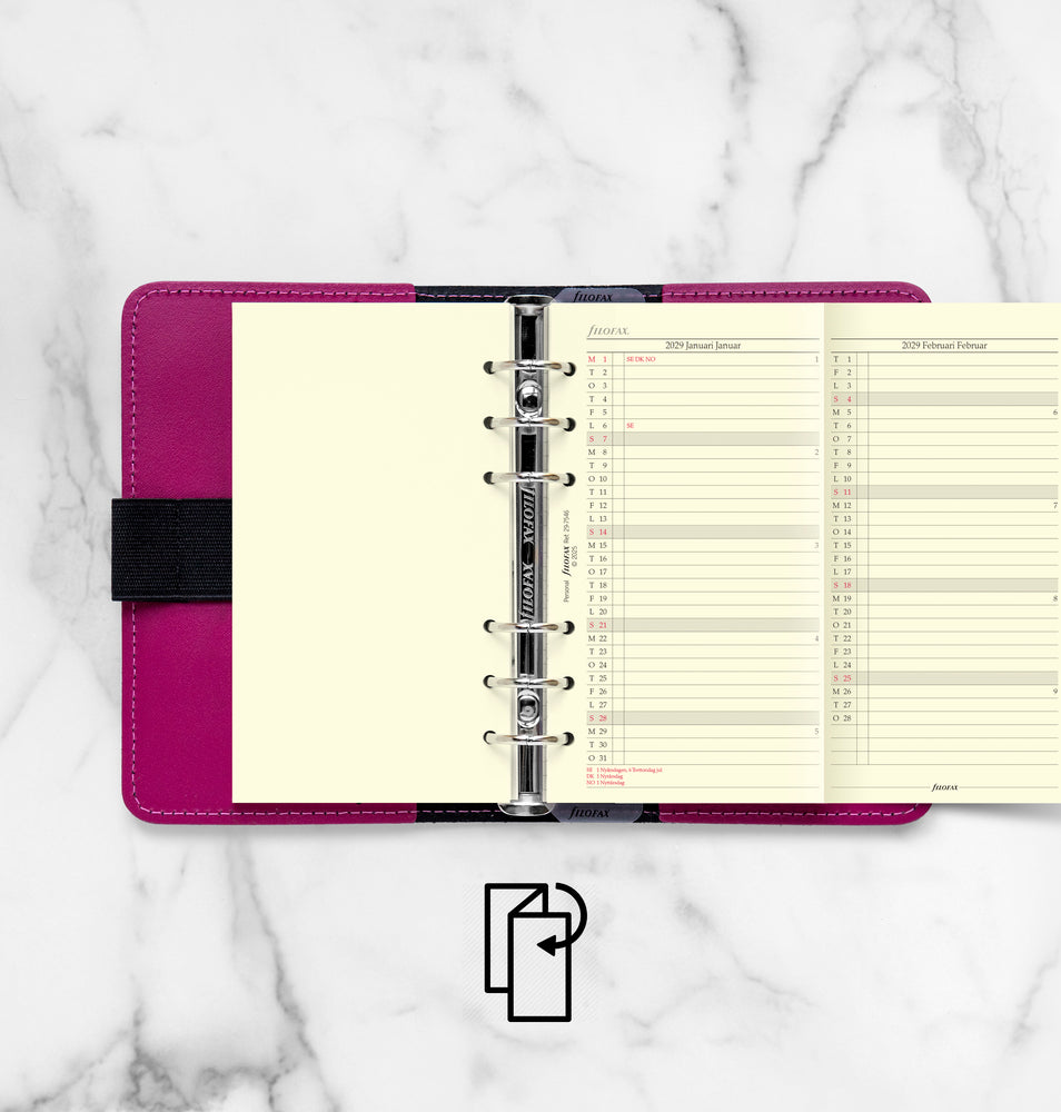 Refill Årssæt Filofax Personal 2029