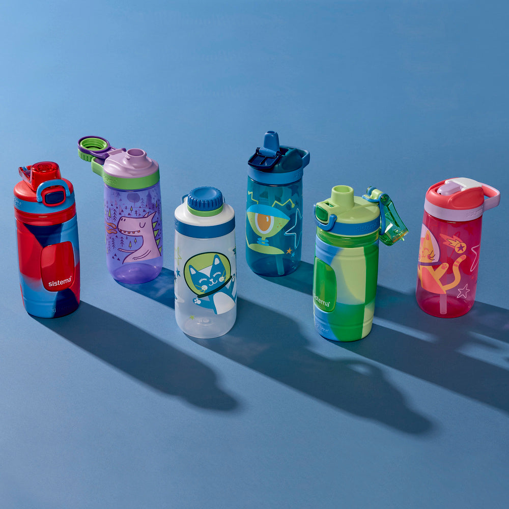 Drikkeflaske Sistema Easy Sip Kids Design 500Ml 6 Asst