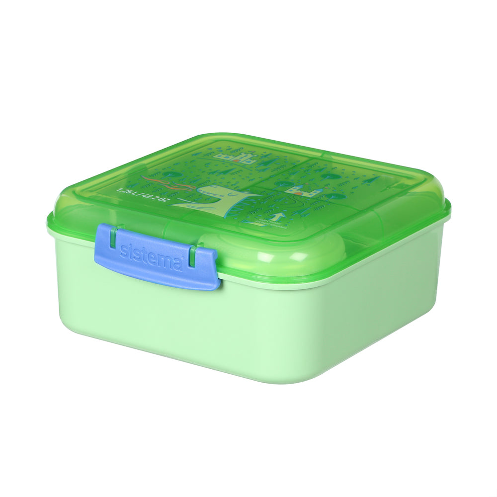 Madkasse Sistema Bento Cube Lunch Kids Design 1,25L 6 Asst