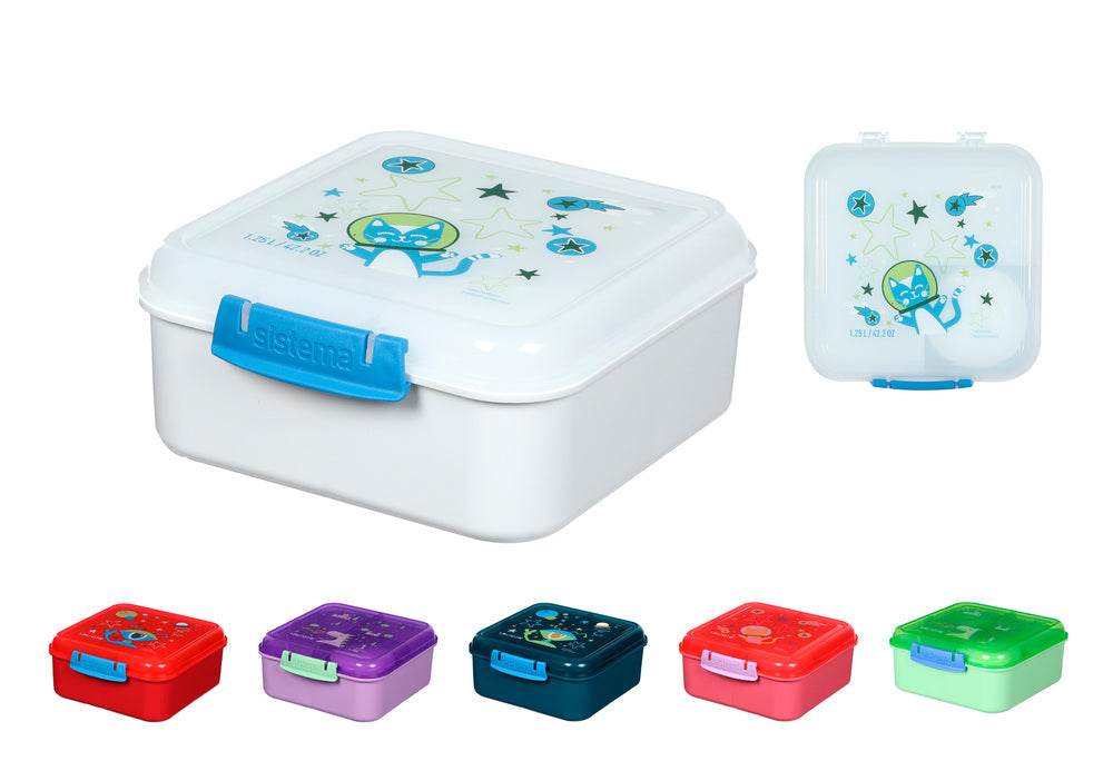 Madkasse Sistema Bento Cube Lunch Kids Design 1,25L 6 Asst