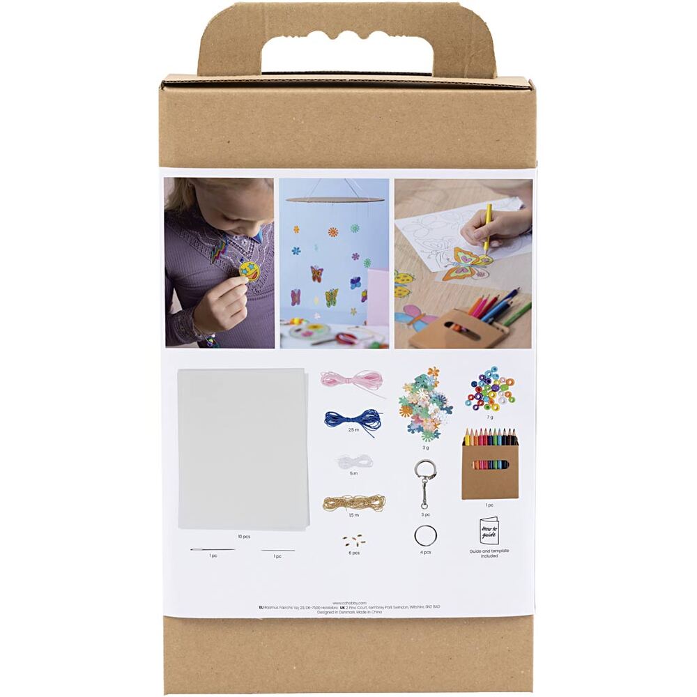 Krympeplast DIY Kit sommerfugleUro, smykker, nøgleringe