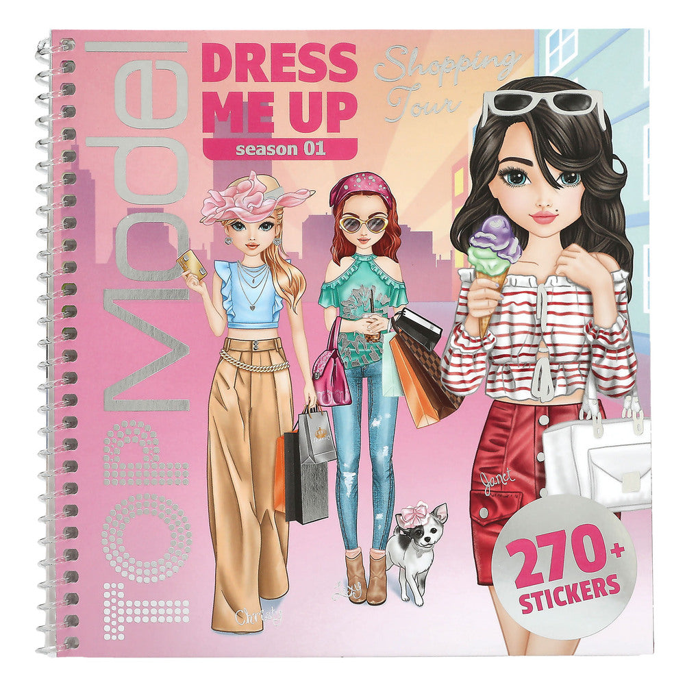 TOPModel Dress Me Up Shopping Tour Stickerbog