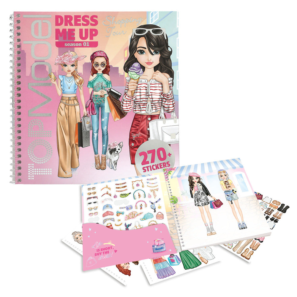 TOPModel Dress Me Up Shopping Tour Stickerbog