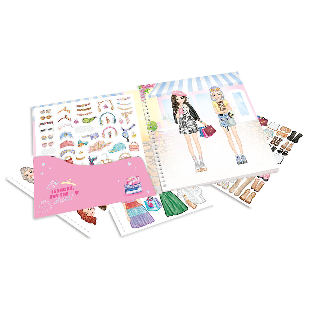 TOPModel Dress Me Up Shopping Tour Stickerbog
