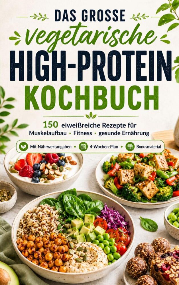 Das vegetarische High-Protein-Kochbuch Eiweißreiche Rezepte für Muskelaufbau, Fitness & gesunde Ernährung