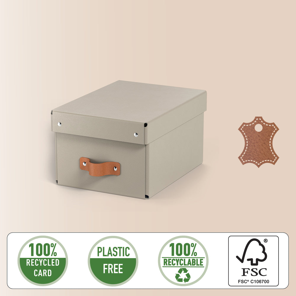 Opbevaringsboks Leitz Puro gråbeige small 7L 2 stk.