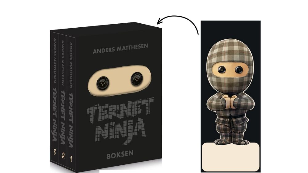 Ternet Ninja. Boksen - m. signeret klistermærke
