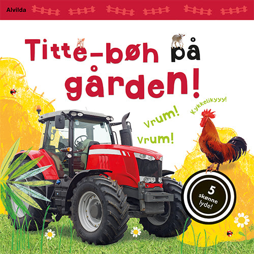 D1 Titte-bøh på gården! Papbog med 5 skønne lyde