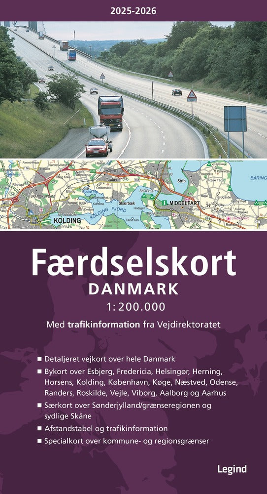 D1 Færdselskort Danmark 2025-2026