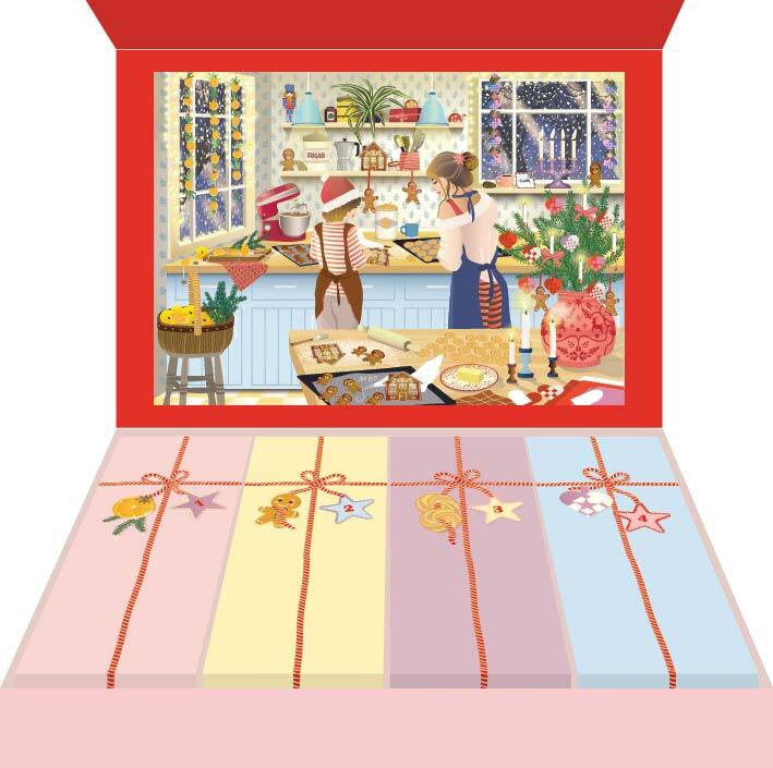Adventkalender Sweet Christmas 1000 brikker