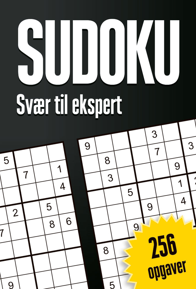 D1 Sudoku - Svær til ekspert, 256 opgaver