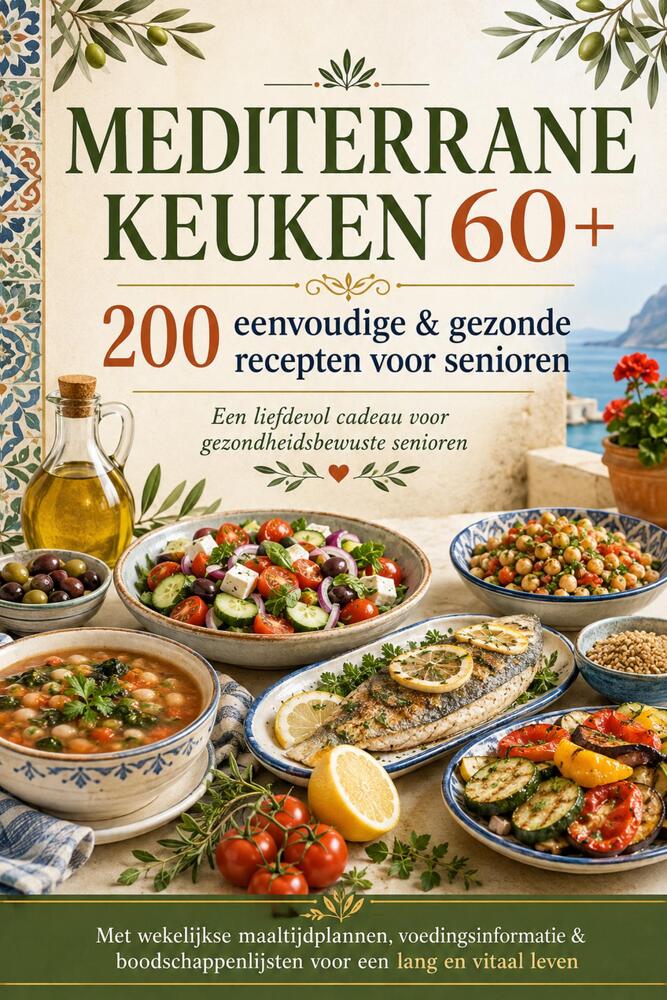 MEDITERRANE KEUKEN 60+ 200 eenvoudige & gezonde recepten voor senioren(Een liefdevol cadeau voor gezondheidsbewuste senioren )