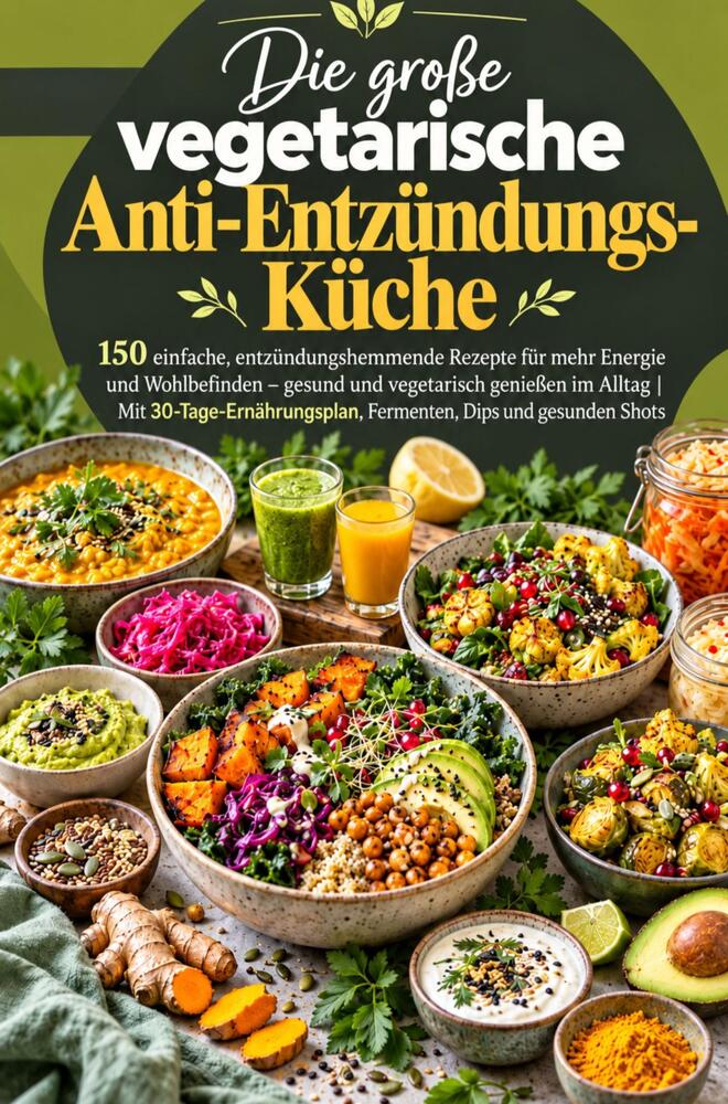 Die große vegetarische Anti-Entzündungs-Küche: 150 einfache, entzündungshemmende Rezepte für mehr Energie und Wohlbefinden