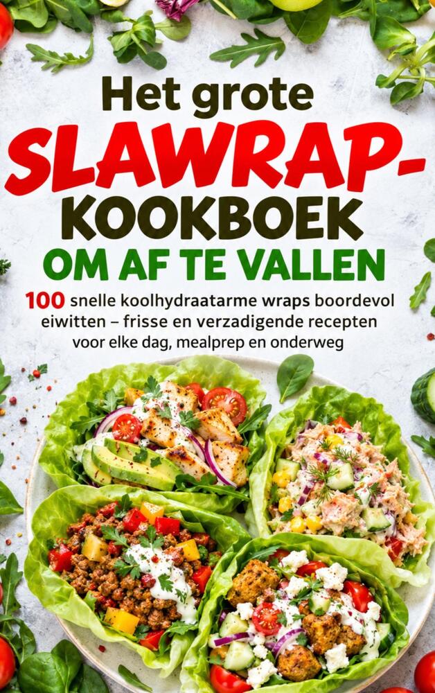 Het grote slawrap-kookboek om af te vallen: 100 snelle koolhydraatarme wraps boordevol eiwitten