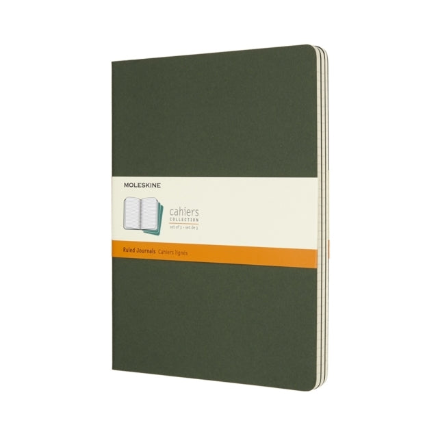 Moleskine Myrtle Green Extra Large Ruled Cahier Journal Set