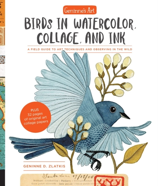 Geninne's Art Birds in Watercolor Collage and Ink