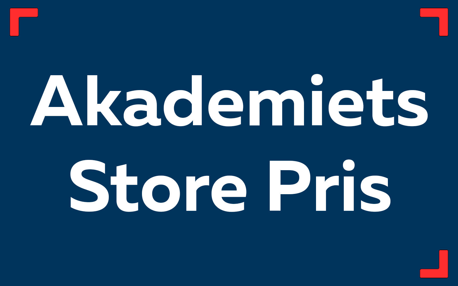 Akademiets Store Pris